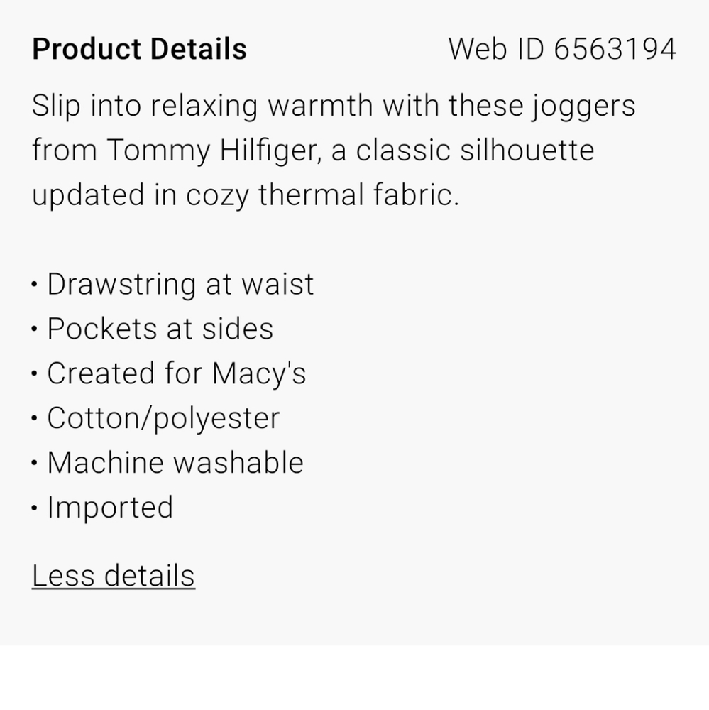 Tommy Hilfiger Men's Thermal Joggers - Picture 3 of 5